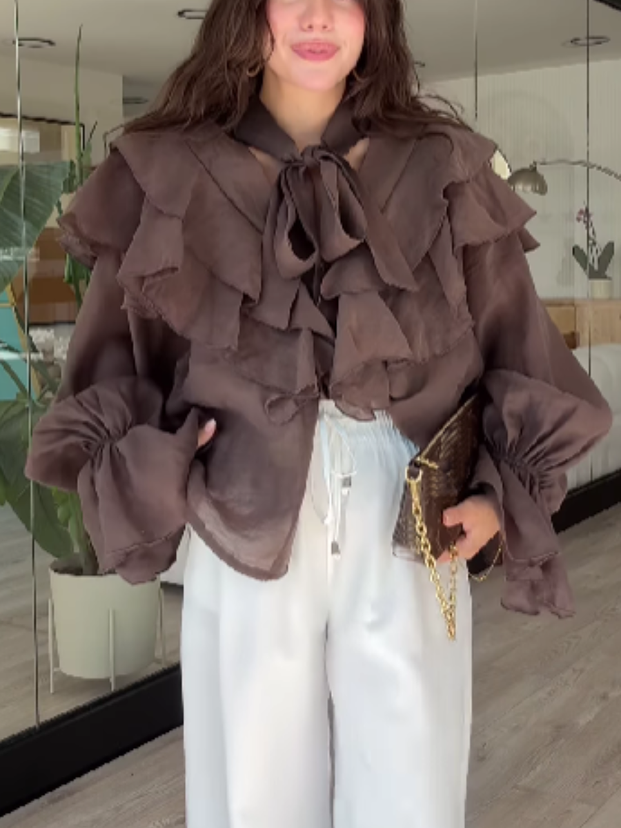 Chiffon Ruffled Top