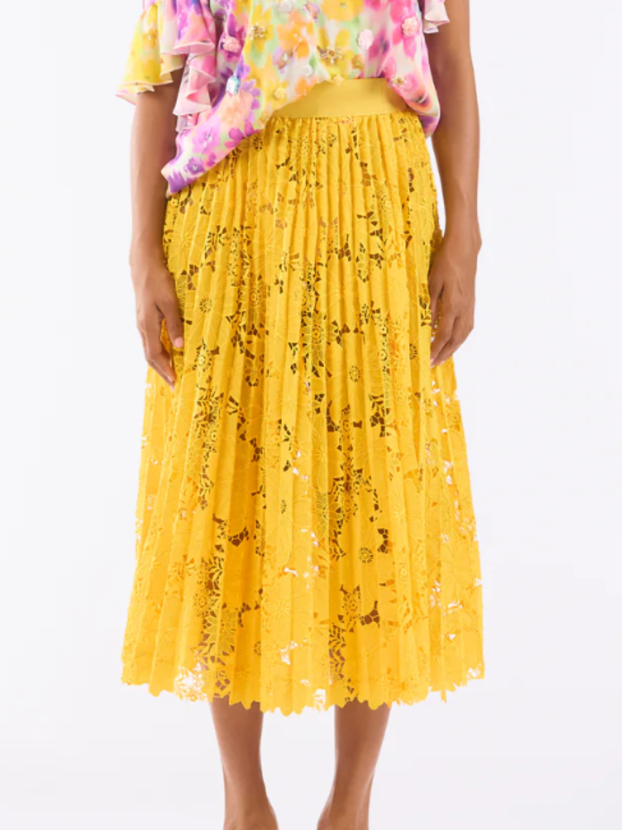 Lace Pleated Skirt