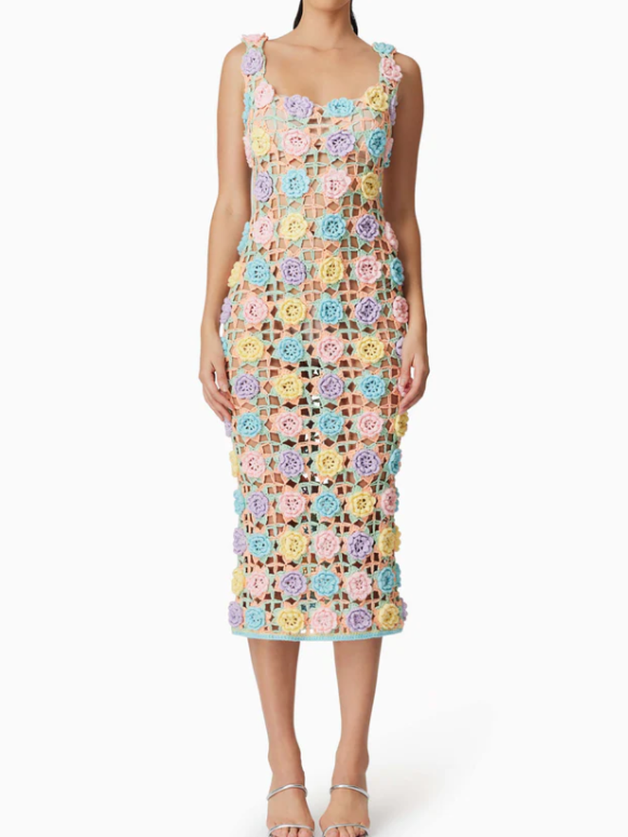 Crochet Hollow Sling Dress