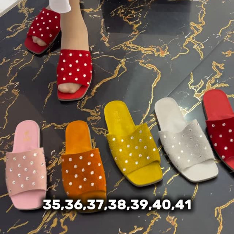 Rhinestone Sparkle Flat Slippers