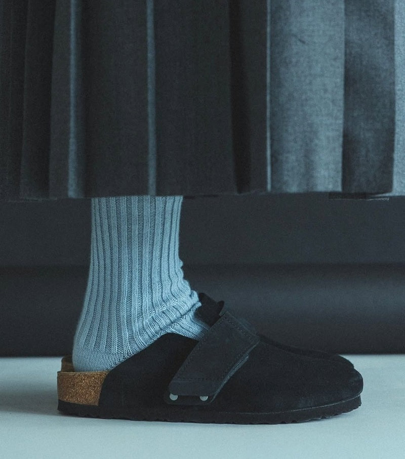 Genuine Leather Suede Thick-soled Mule Shoes
