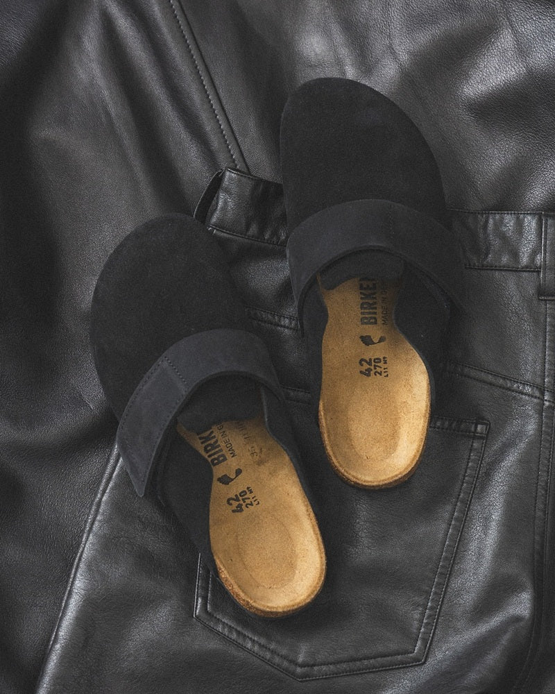 Genuine Leather Suede Thick-soled Mule Shoes