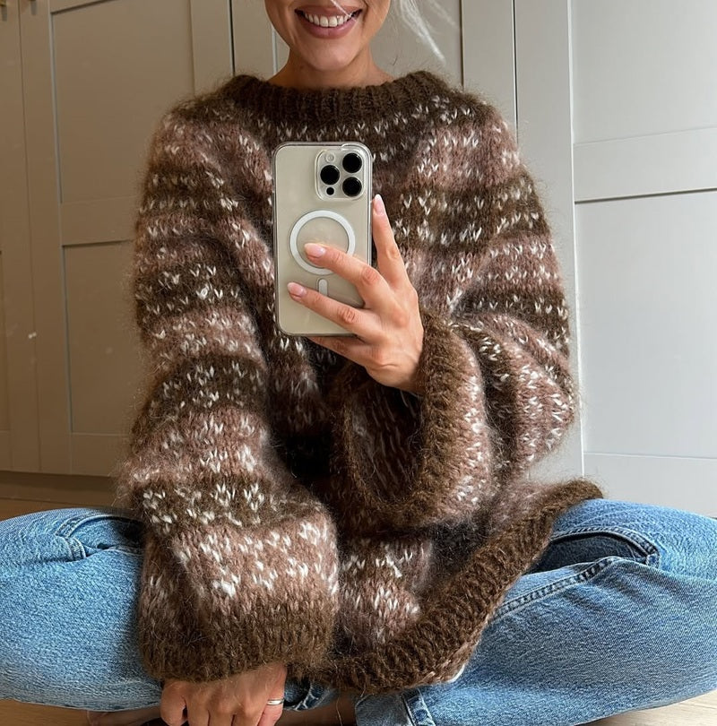 Brown Blend Loose Knit Sweater