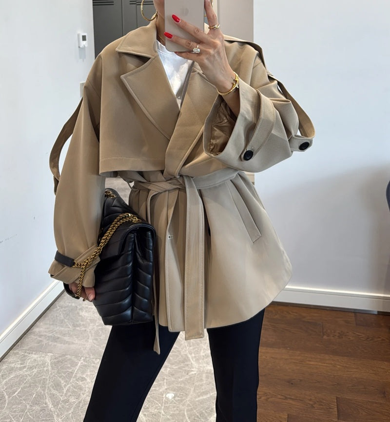Oversized Drop Shoulder Trench Coat