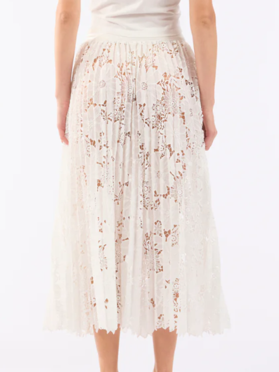 Lace Pleated Skirt