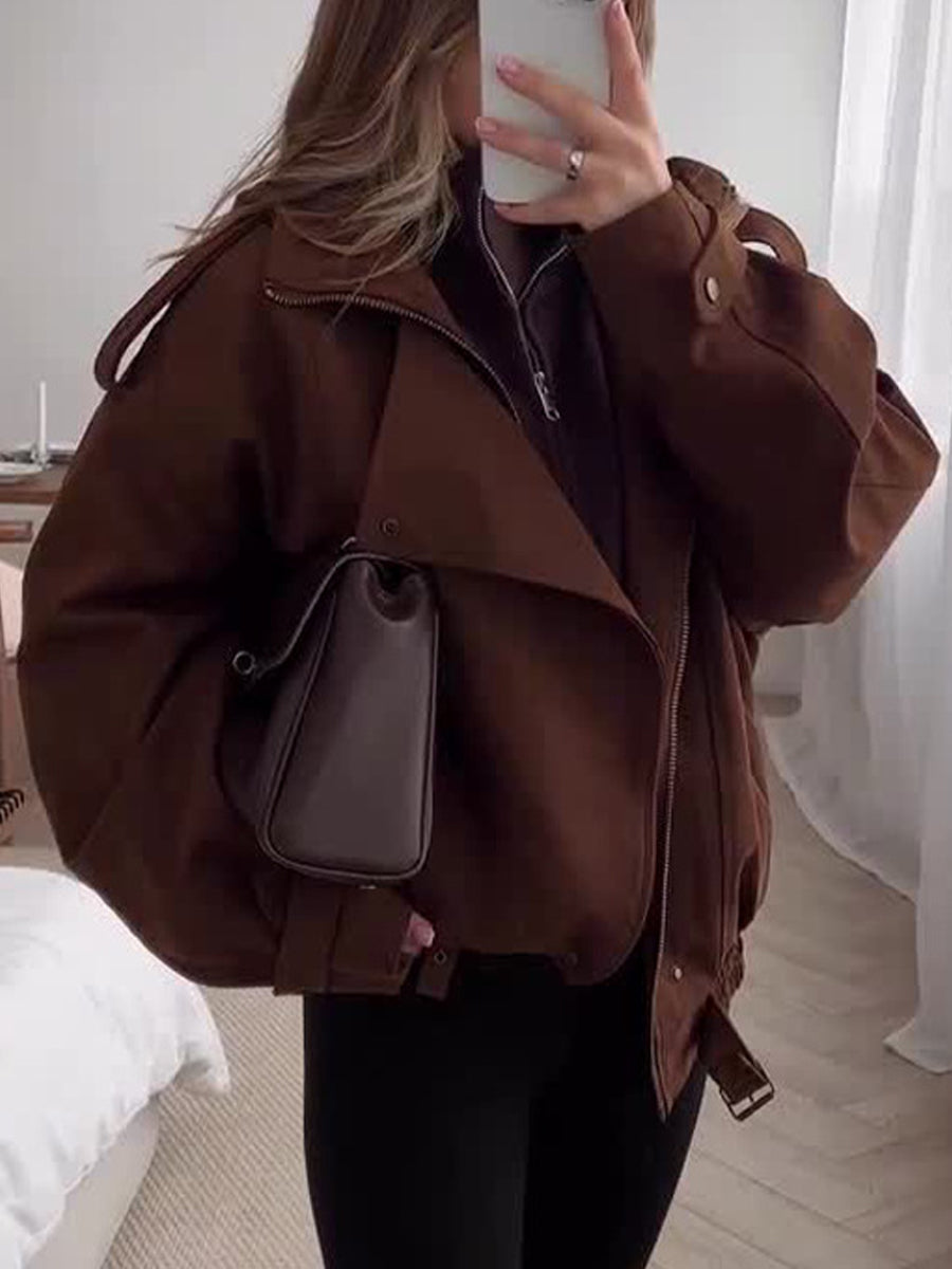 Maillard Vintage Fashion Casual Loose Jacket Coat
