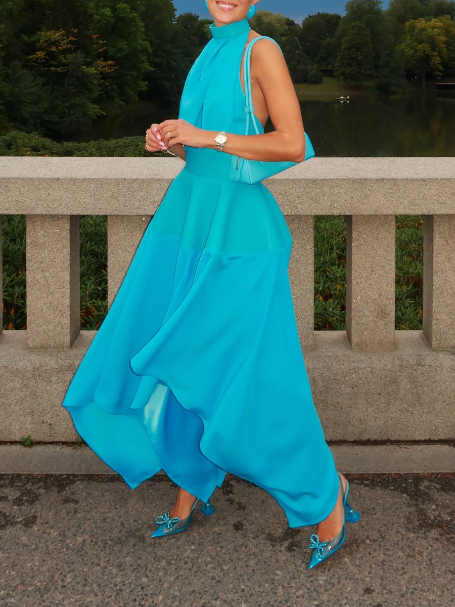 Sleeveless Neck Dress