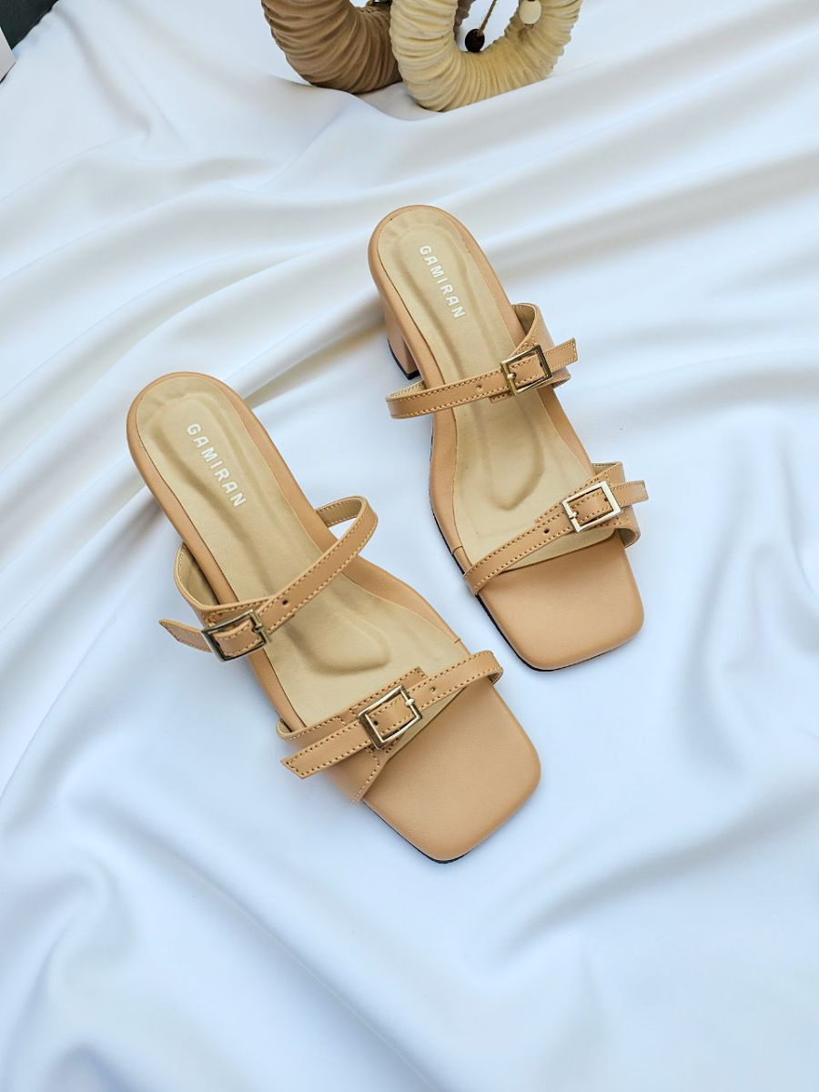 Simple Thick-Heeled Sandals