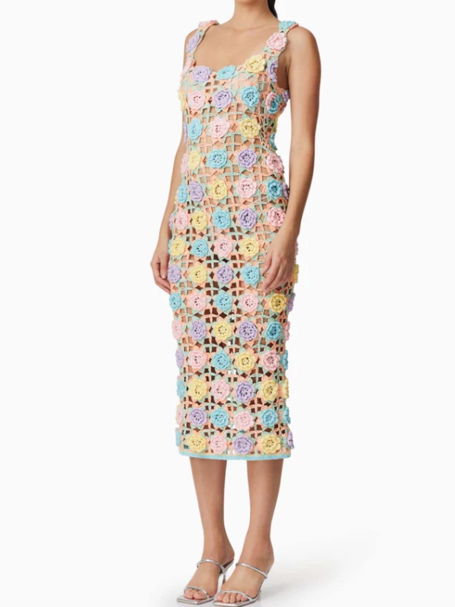 Crochet Hollow Sling Dress