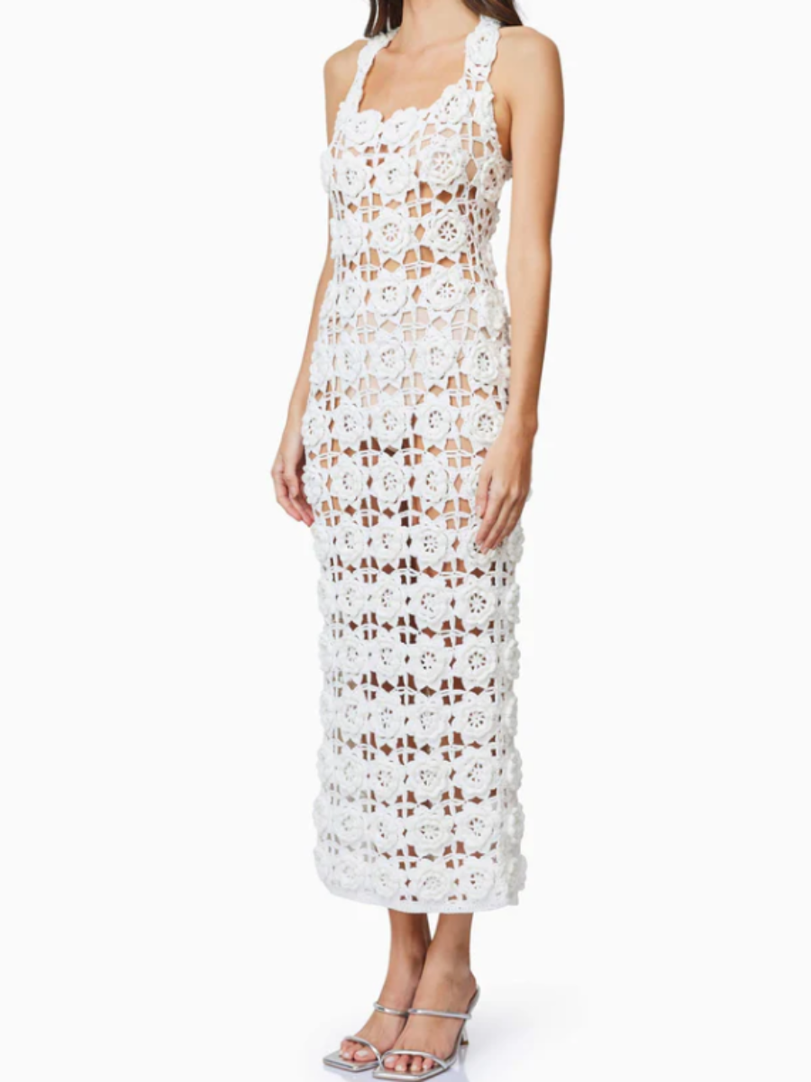 Crochet Hollow Sling Dress
