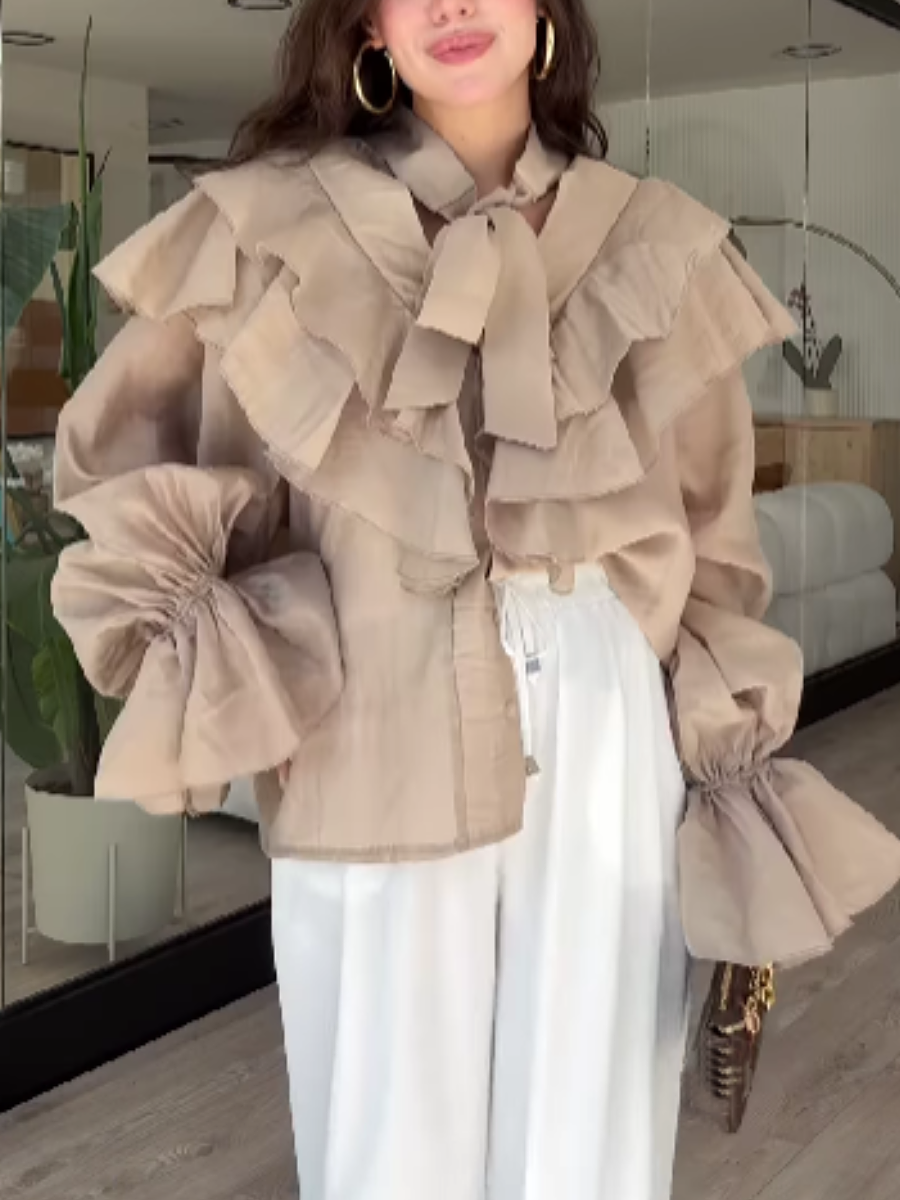 Chiffon Ruffled Top