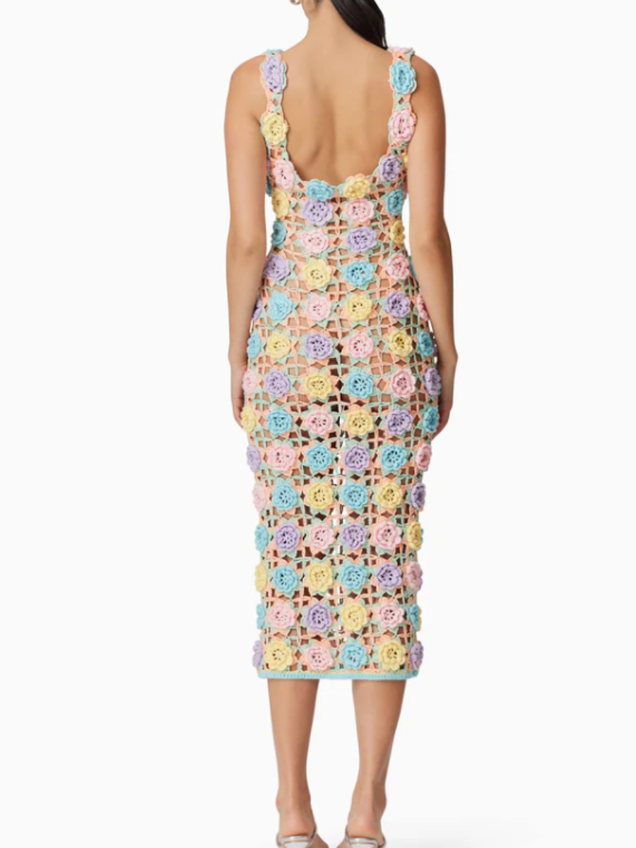 Crochet Hollow Sling Dress