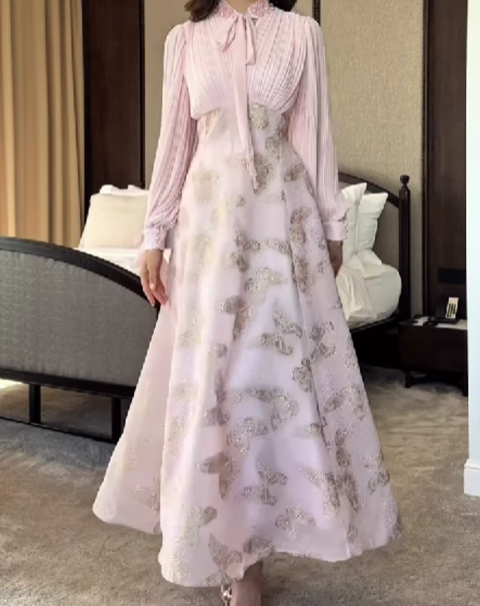 Pleat-Print Dress