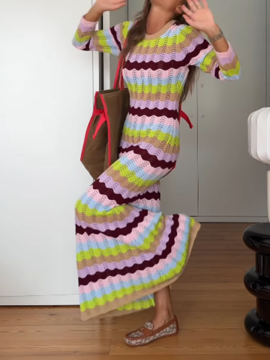 Colorful Knitted Dress