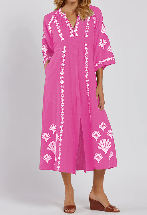 The Chic Printed Caftan Dress