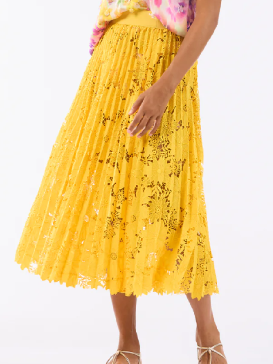 Lace Pleated Skirt