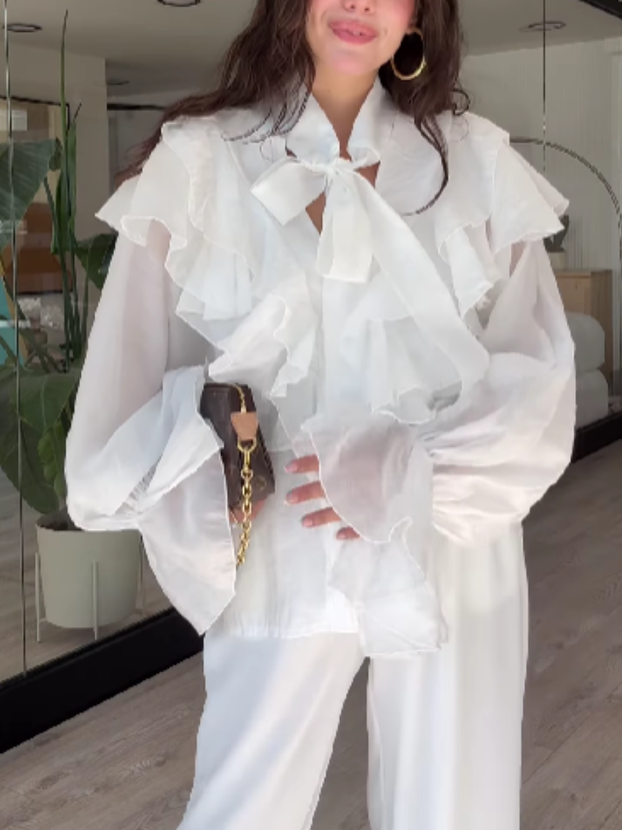 Chiffon Ruffled Top