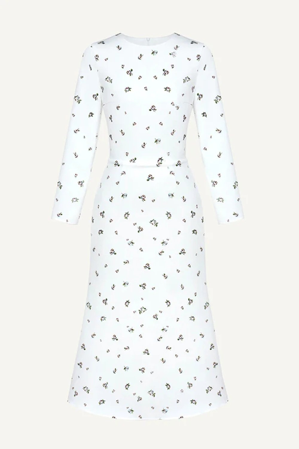 Godet Silhouette Long Sleeve Midi Dress