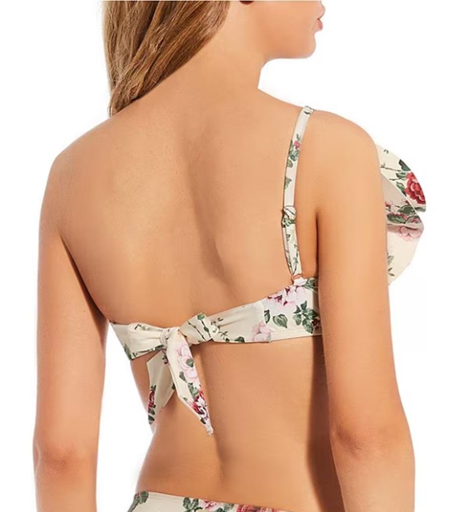Miraflores Floral Print One-shoulder Swimsuit