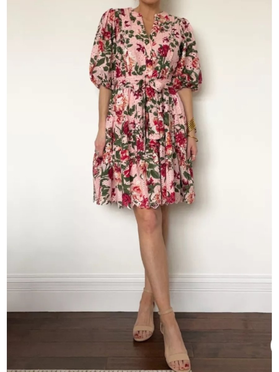 The Cute Pink Floral Dress