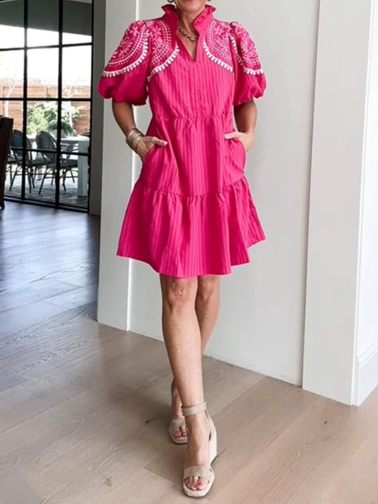 The Pink Cute Short Dress