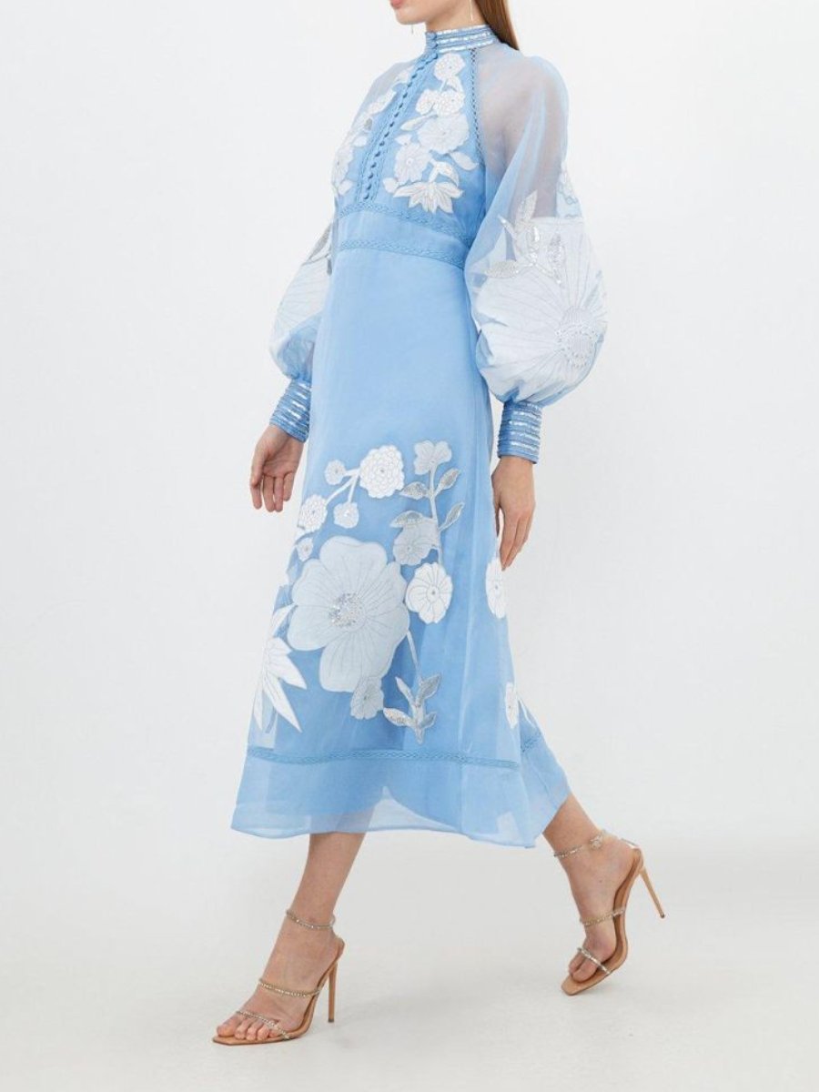 The Elegant Floral Midi Dress