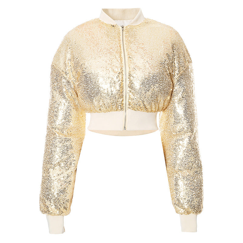 Gold Sequin Short Jacket