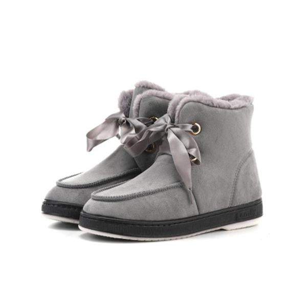 Women's Casual Flat Lace Up Snow Boots