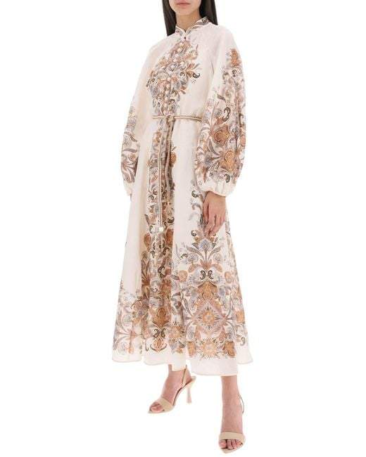 Natural Devi Paisley-patterned Dress