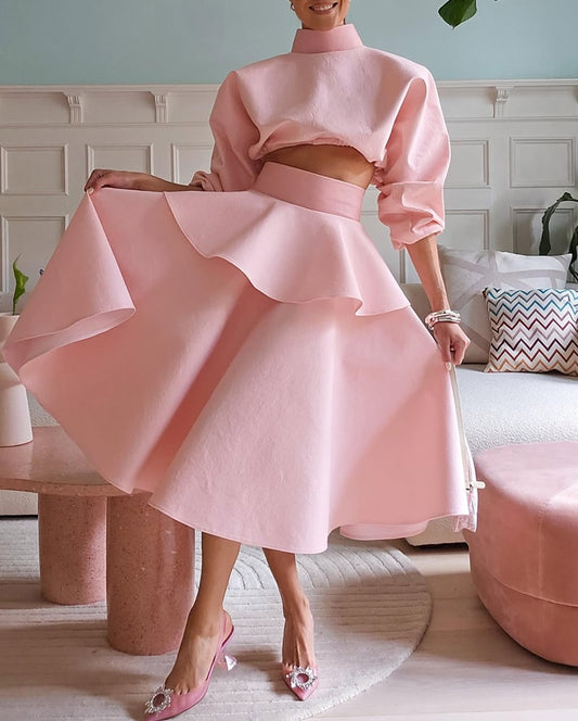 Pink Bud Three-Piece Dress