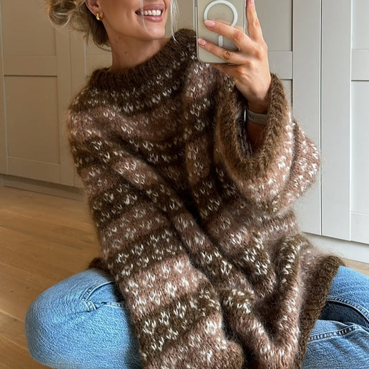 Brown Blend Loose Knit Sweater