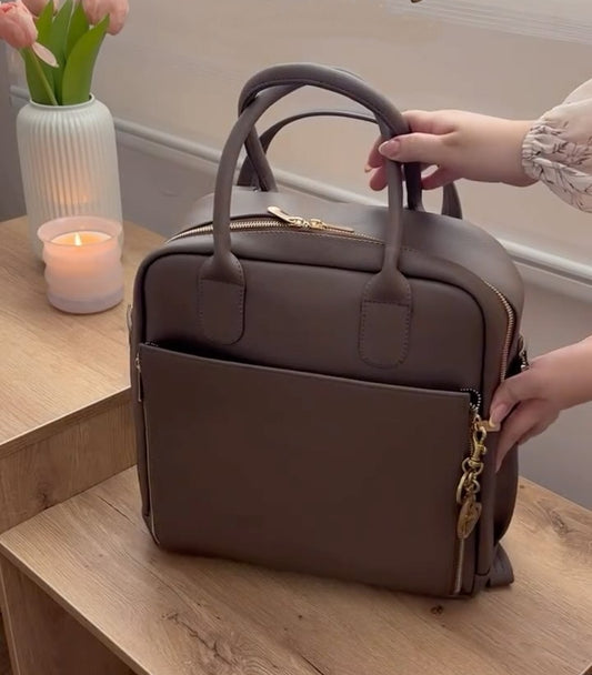 Large-Capacity Double-Layer Handheld Square Bag