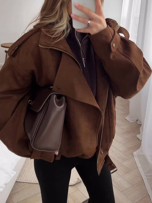Maillard Vintage Fashion Casual Loose Jacket Coat