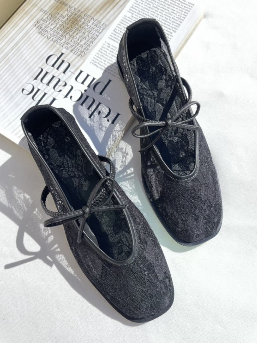 Breathable Mesh Bow Flats