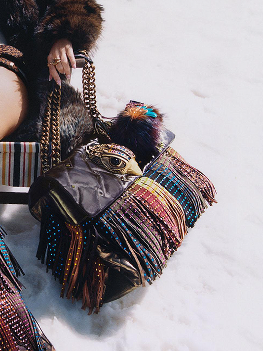 Fringed Retro Shoulder Bag