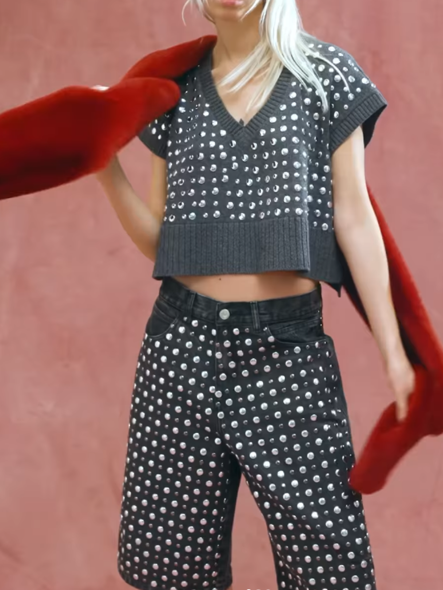 Studded Pants Suit