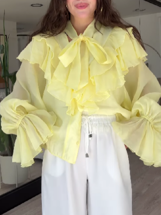 Chiffon Ruffled Top