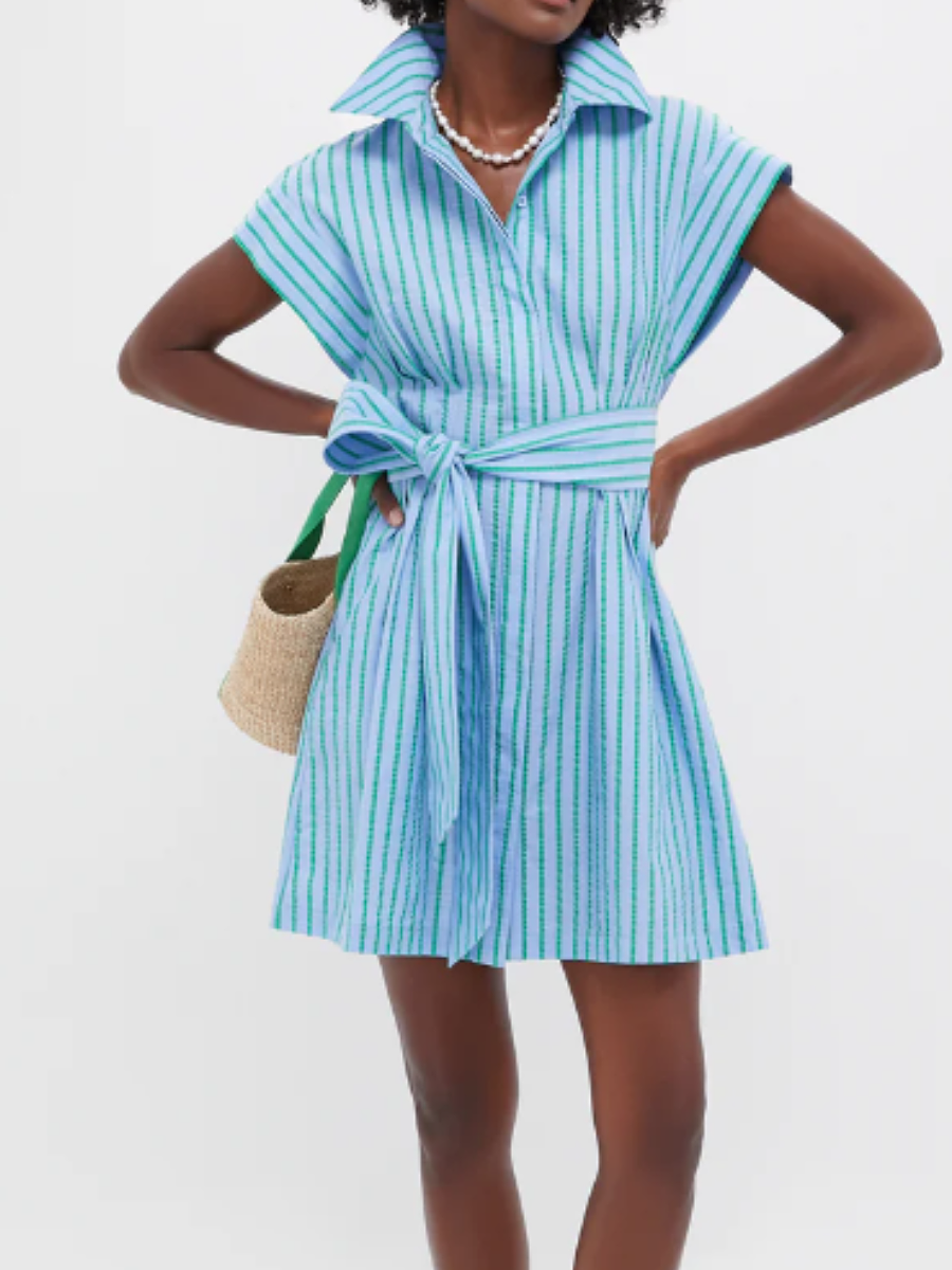 Striped Waist Mini Dress