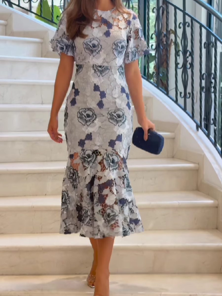 Lace Printed Dress