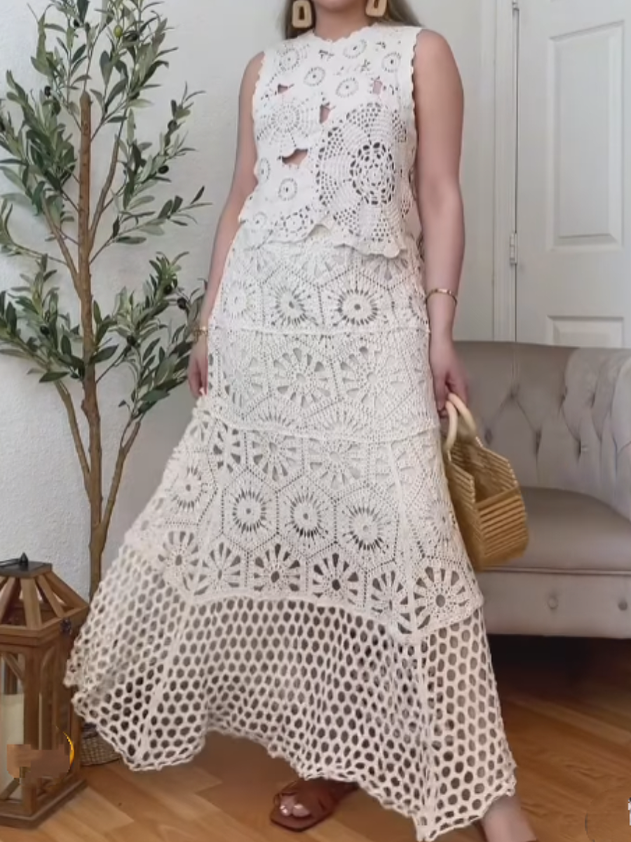 Cutout Lace Suit