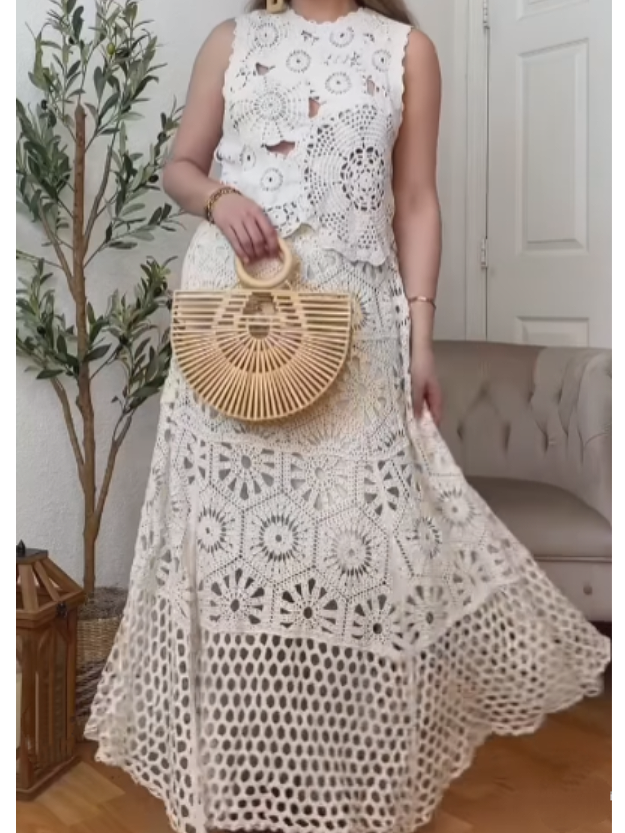 Cutout Lace Suit