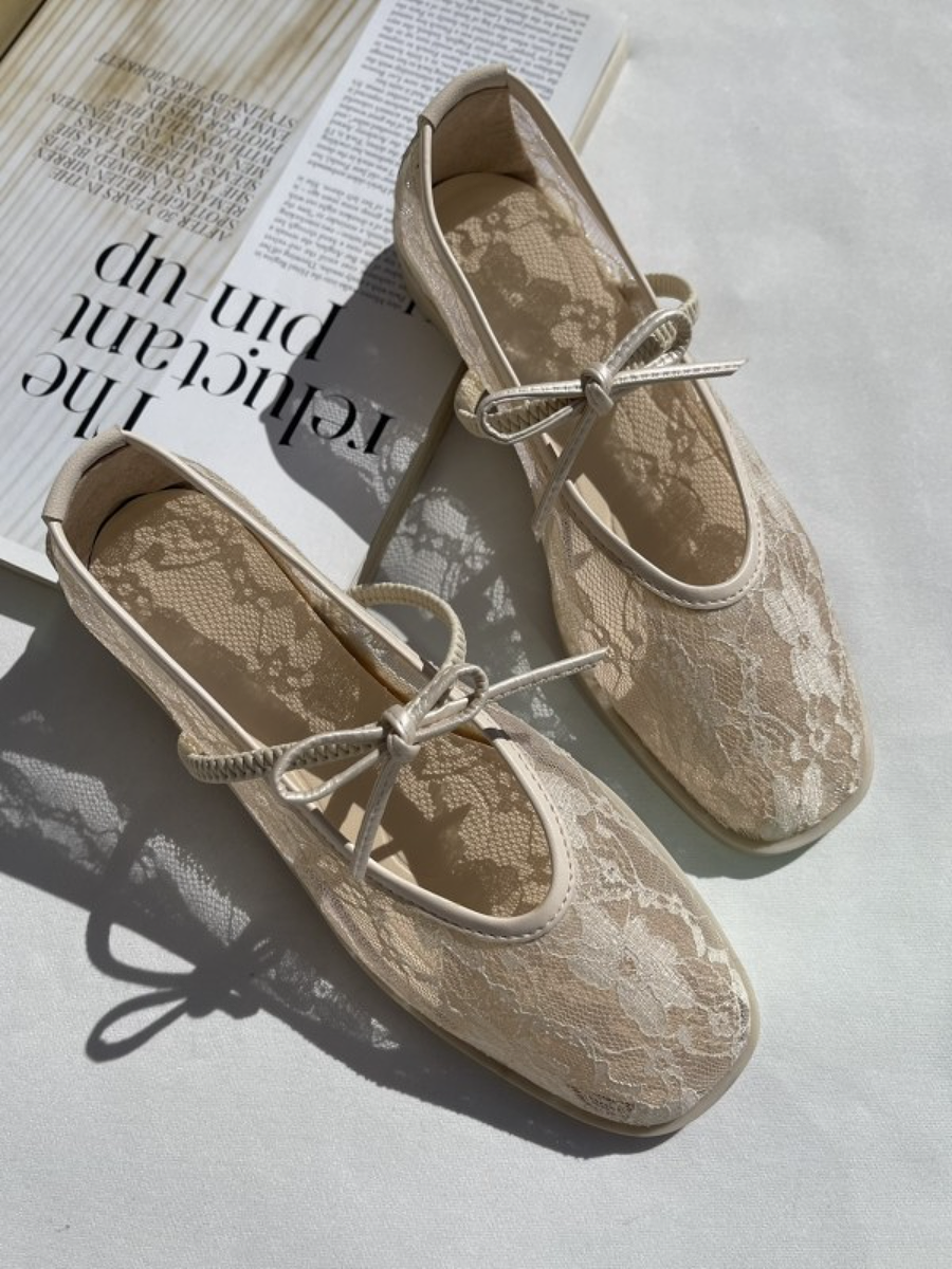 Breathable Mesh Bow Flats